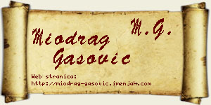 Miodrag Gašović vizit kartica